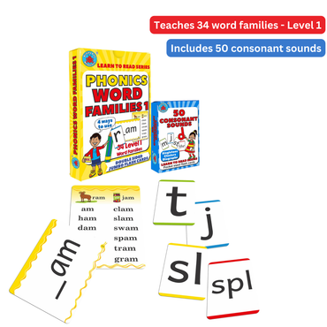 Word Families Level 1 – 34 Essential Phonics Word Families, Ages 4+ | Brainy Bug Resources