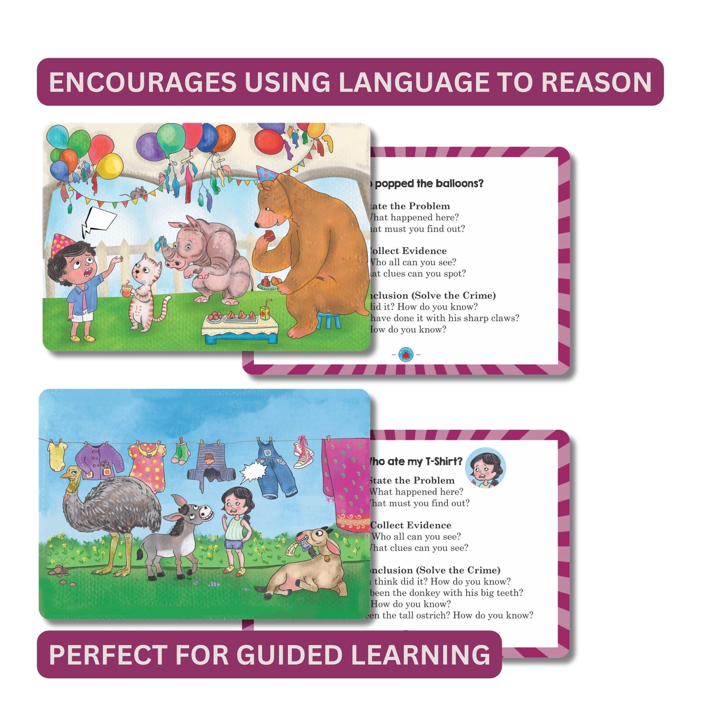 Super Solver 1: How Do You Know? – 30 Verbal Reasoning Flashcards, Ages 4+ | Brainy Bug Resources