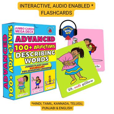Adjectives Megadeck – 100+ Describing Words, Audio-Enabled, Ages 3+ | Brainy Bug Resources