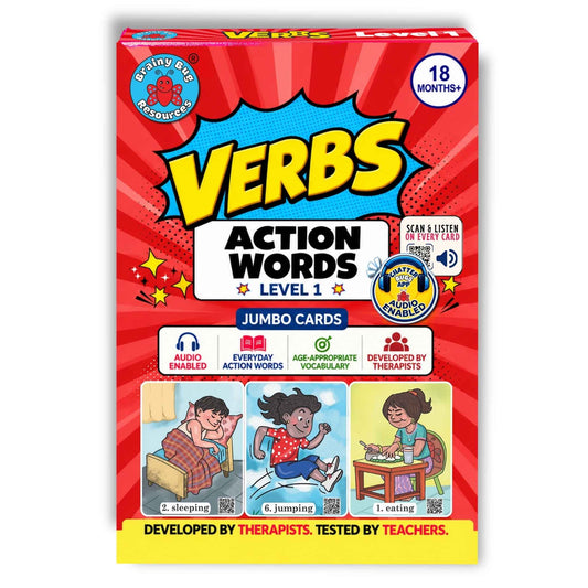 Action Words Level 1 Audio-Enabled Flashcards for Kids