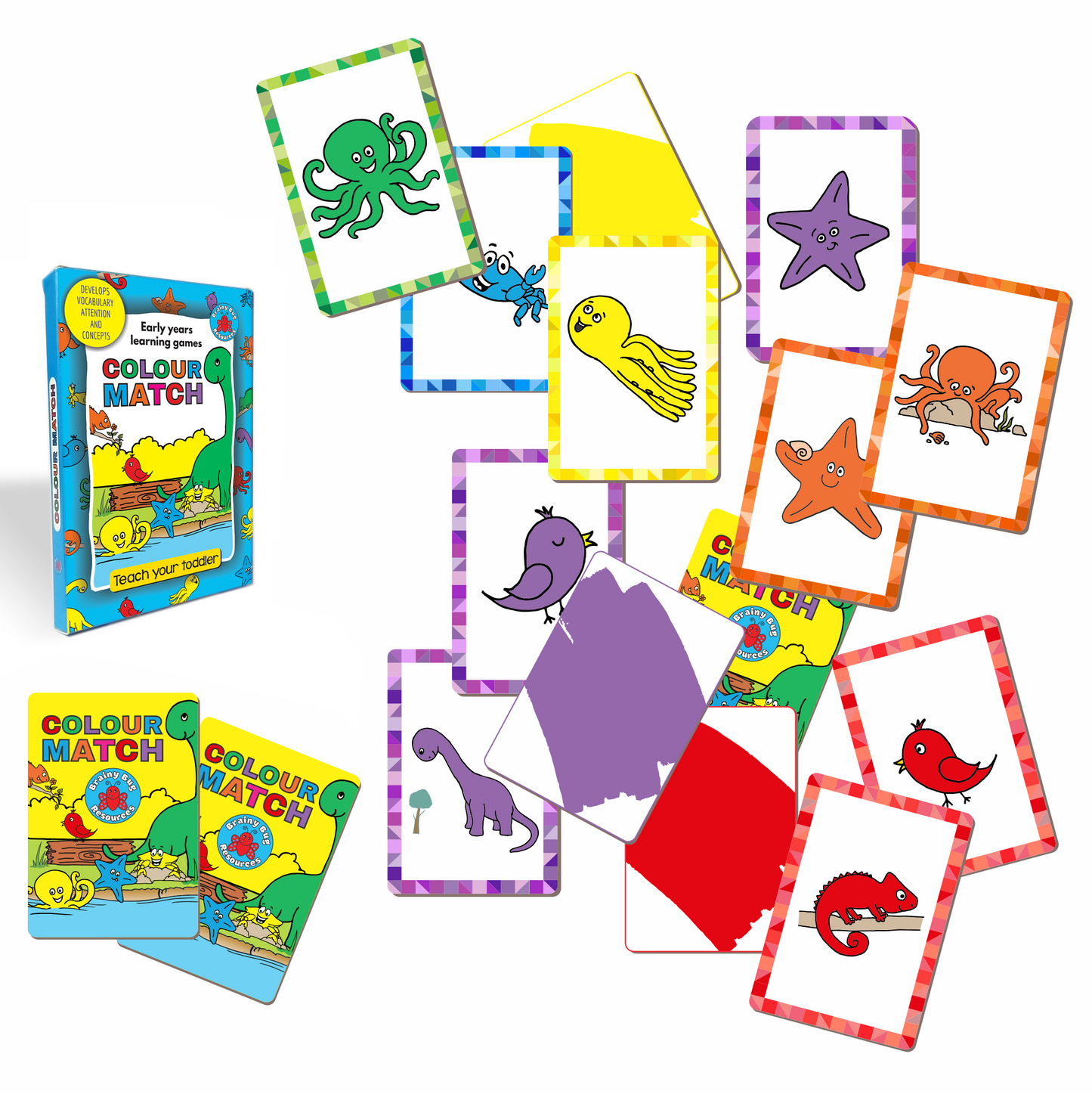 Colour Match – Early Years Colour Learning Card Game, Ages 2+ | Brainy Bug Resources
