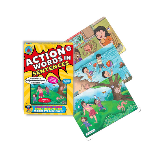 Action Words in Sentences - Verbs Practice Deck