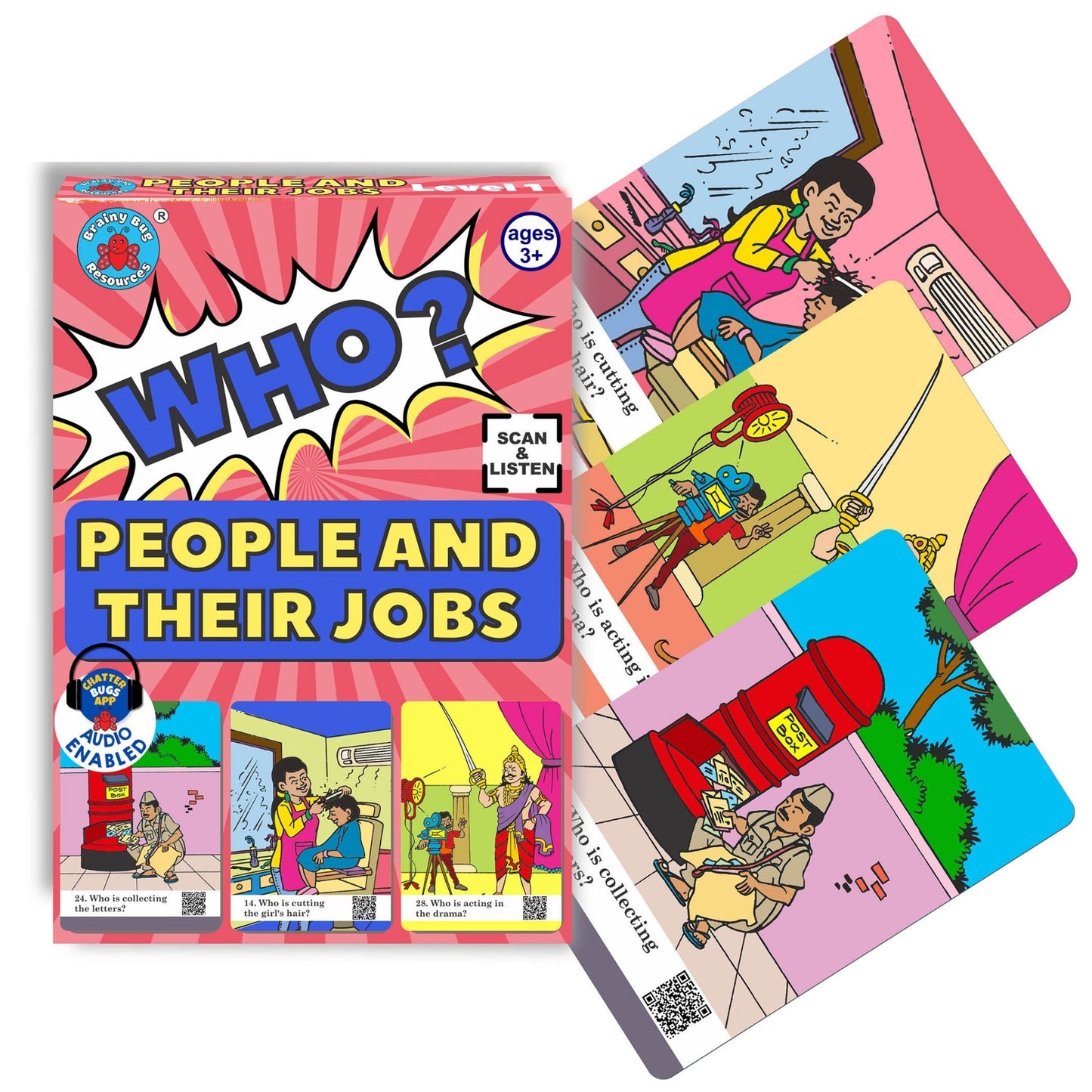Answer Who People and Jobs Audio-Enabled Cards for Kids