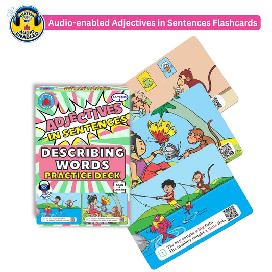 Adjectives in Sentences Audio-enabled Flashcards