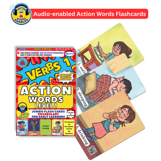 Action Words Level 1 Audio-Enabled Flashcards for Kids