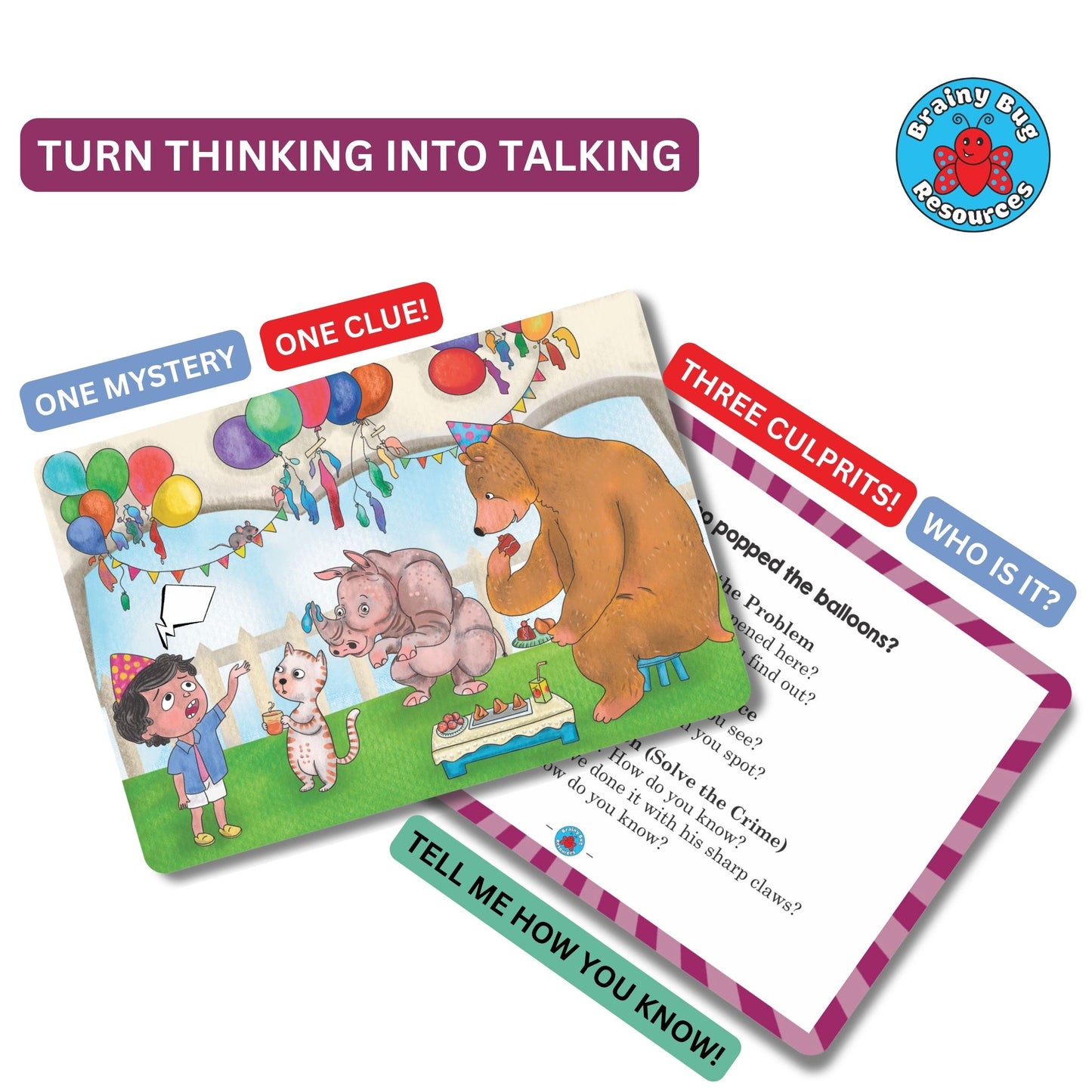 Super Solver 1: How Do You Know? – 30 Verbal Reasoning Flashcards, Ages 4+ | Brainy Bug Resources