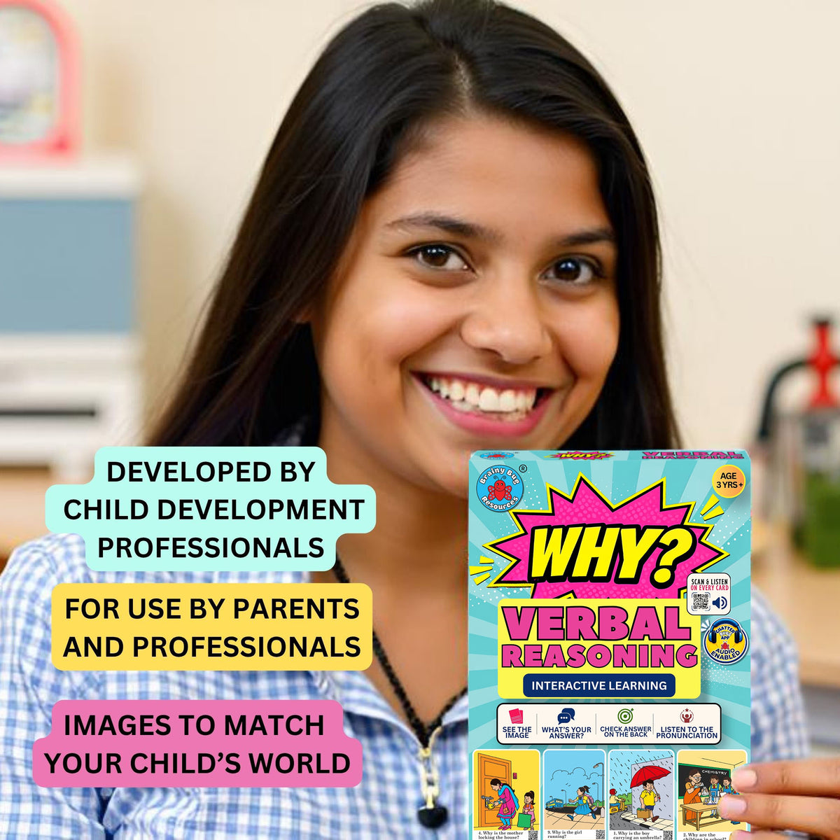 Why? Verbal Reasoning Part 3 flashcards: developed by child development professionals