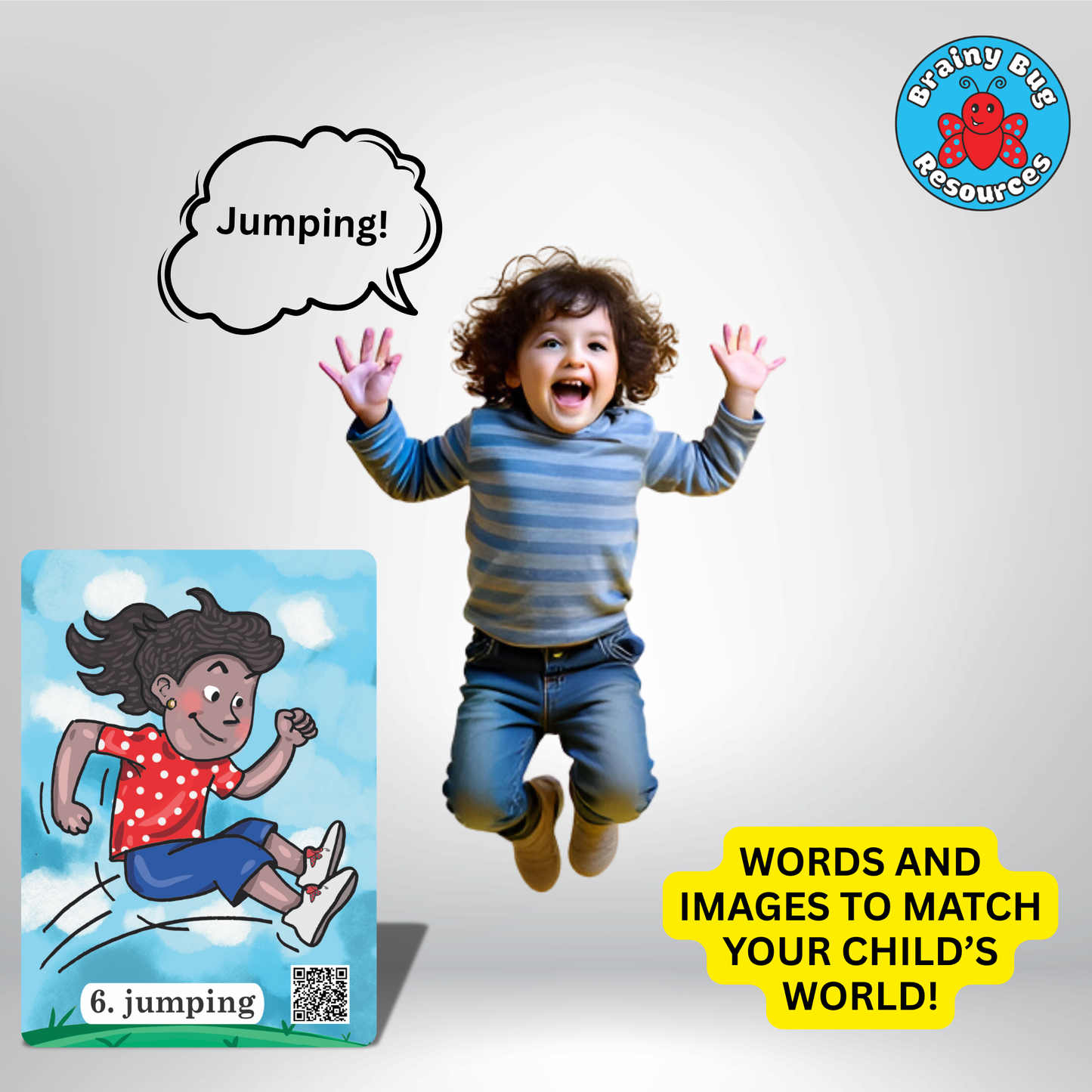 Action Words Level 1 Audio-Enabled Flashcards for Kids
