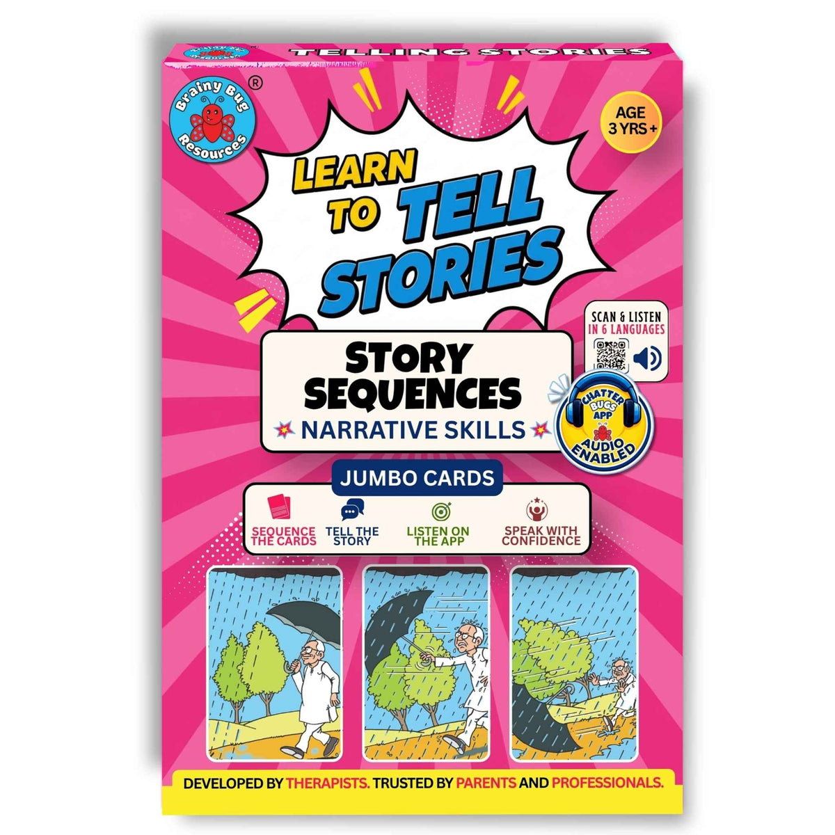 Learn to Tell Stories story sequencing cards: box