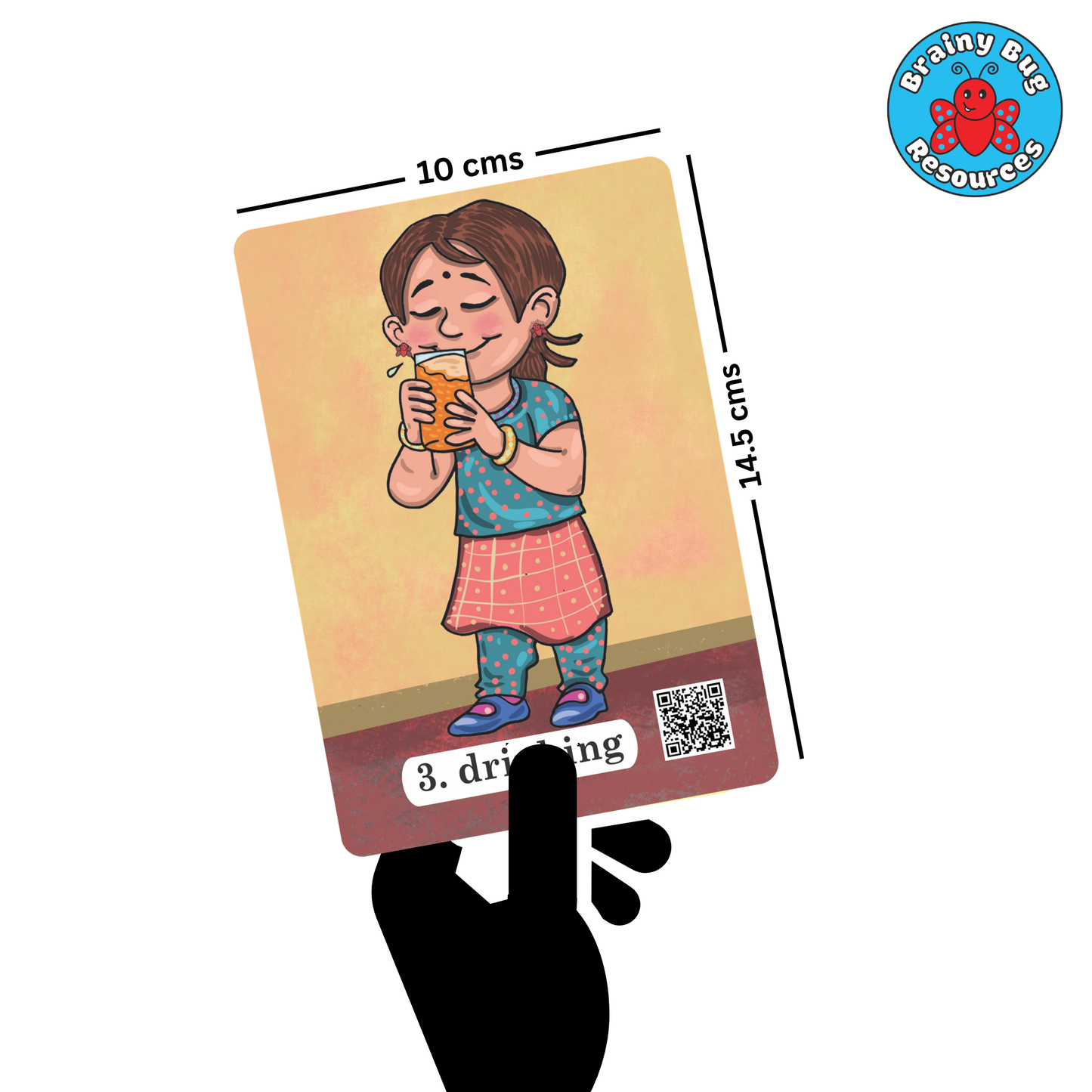 Action Words Level 1 Audio-Enabled Flashcards for Kids