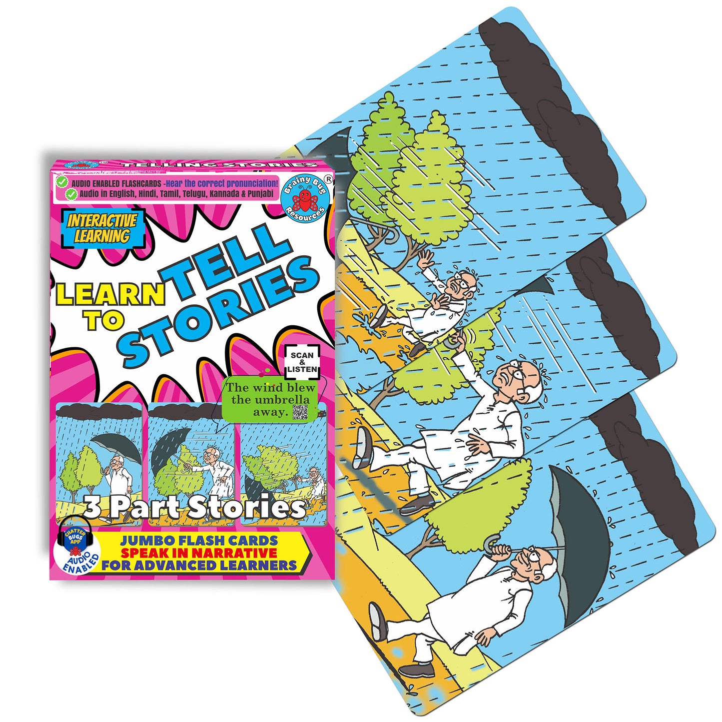 Story Sequences – 30 Audio-Enabled Storytelling Flashcards, Ages 3+ | Brainy Bug Resources
