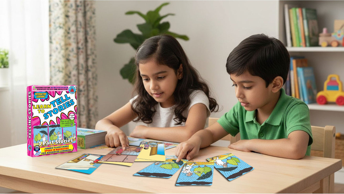 Story Sequences – 30 Audio-Enabled Storytelling Flashcards, Ages 3+ | Brainy Bug Resources