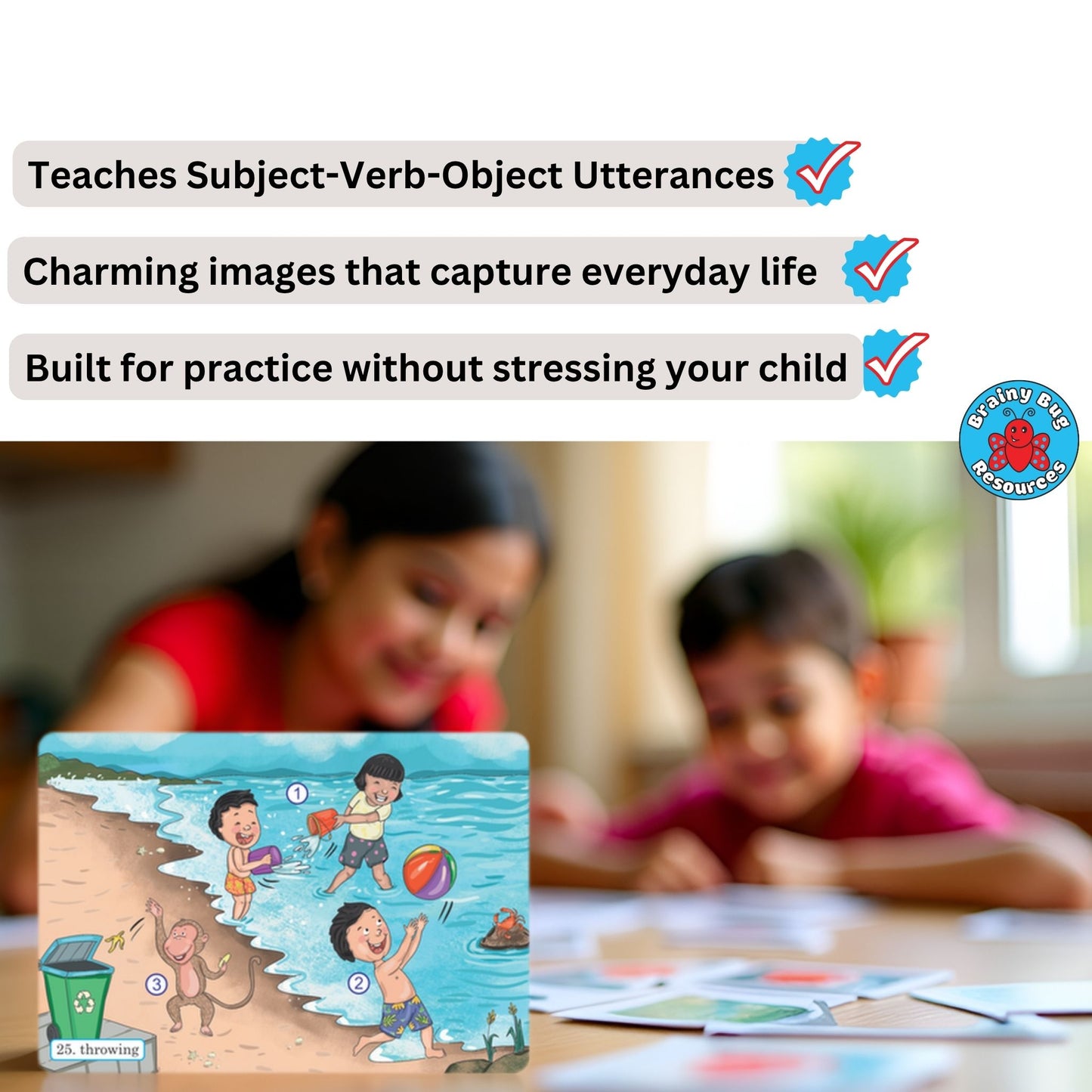 Action Words in Sentences - Verbs Practice Deck