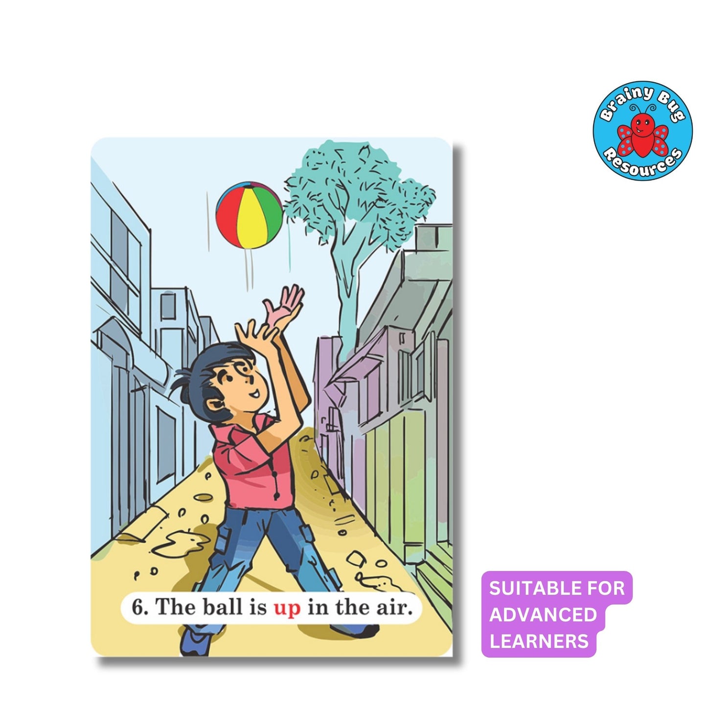 Position Words Level 2 – 30 Advanced Preposition Flashcards, Ages 4+ | Brainy Bug Resources
