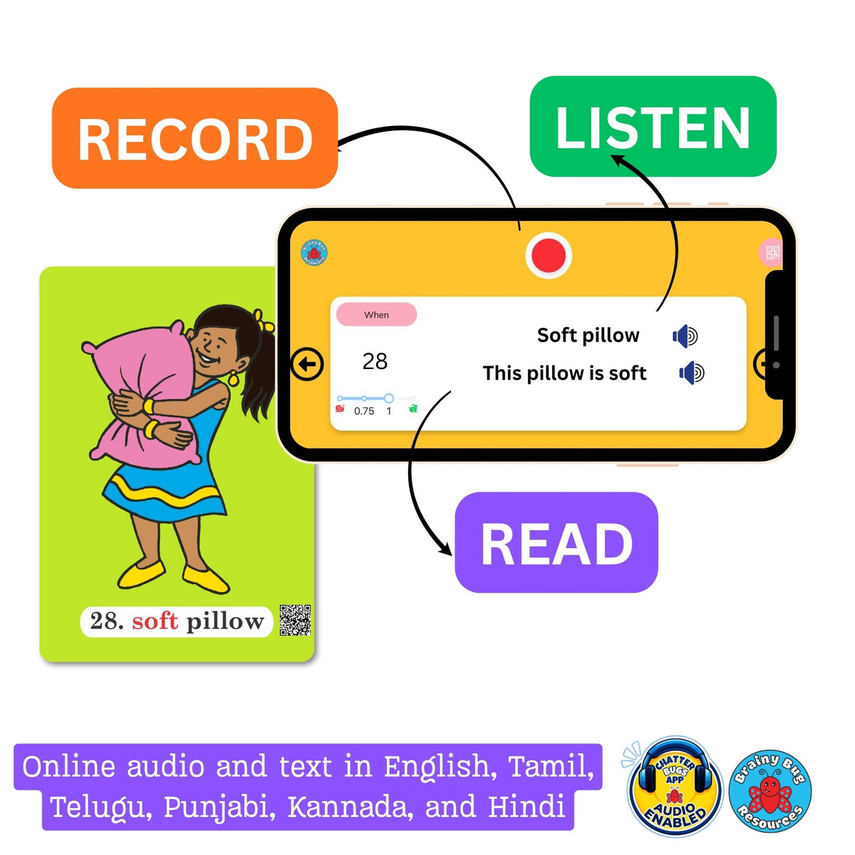 Adjectives Audio-enabled Megadeck Describing Word Cards for Kids