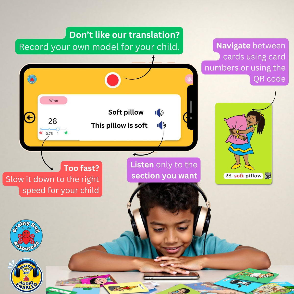 Adjectives Audio-enabled Megadeck Describing Word Cards for Kids
