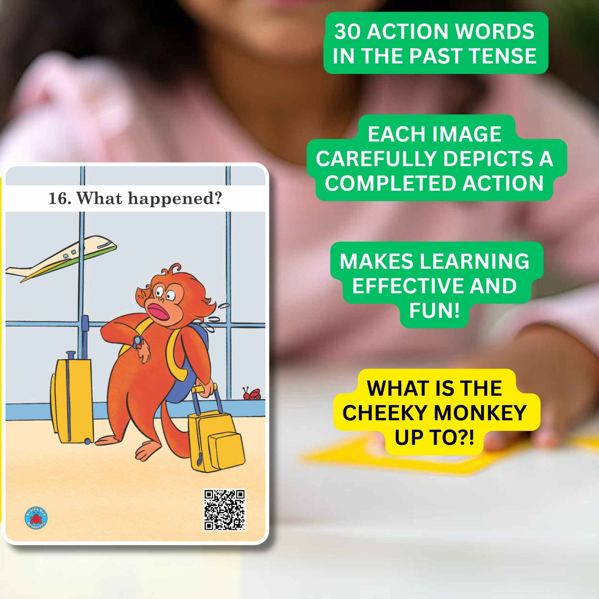 What Happened? Past Tenses Level 1 flashcards: key features of the 30 past tense action cards