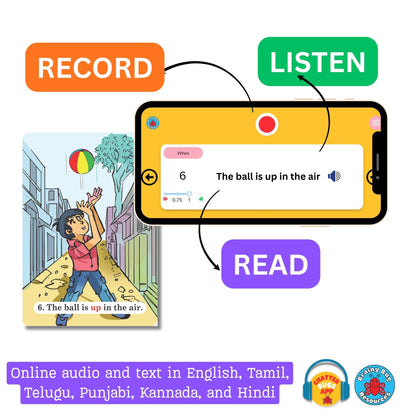 Where? Position Words Level 2 flashcards: audio app: record, listen and read