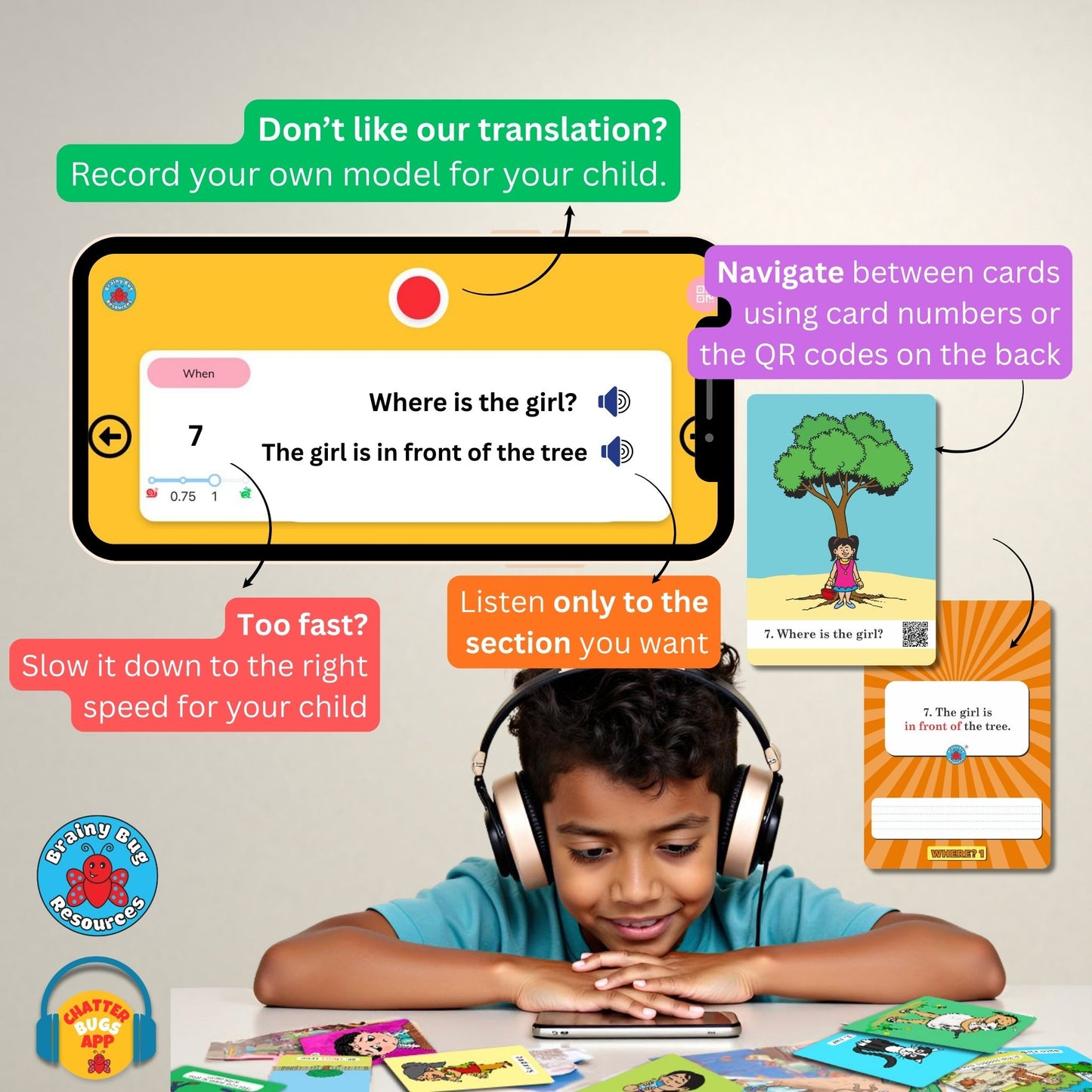 Position Words Level 1 – 30 Essential Preposition Flashcards, Ages 3+ | Brainy Bug Resources