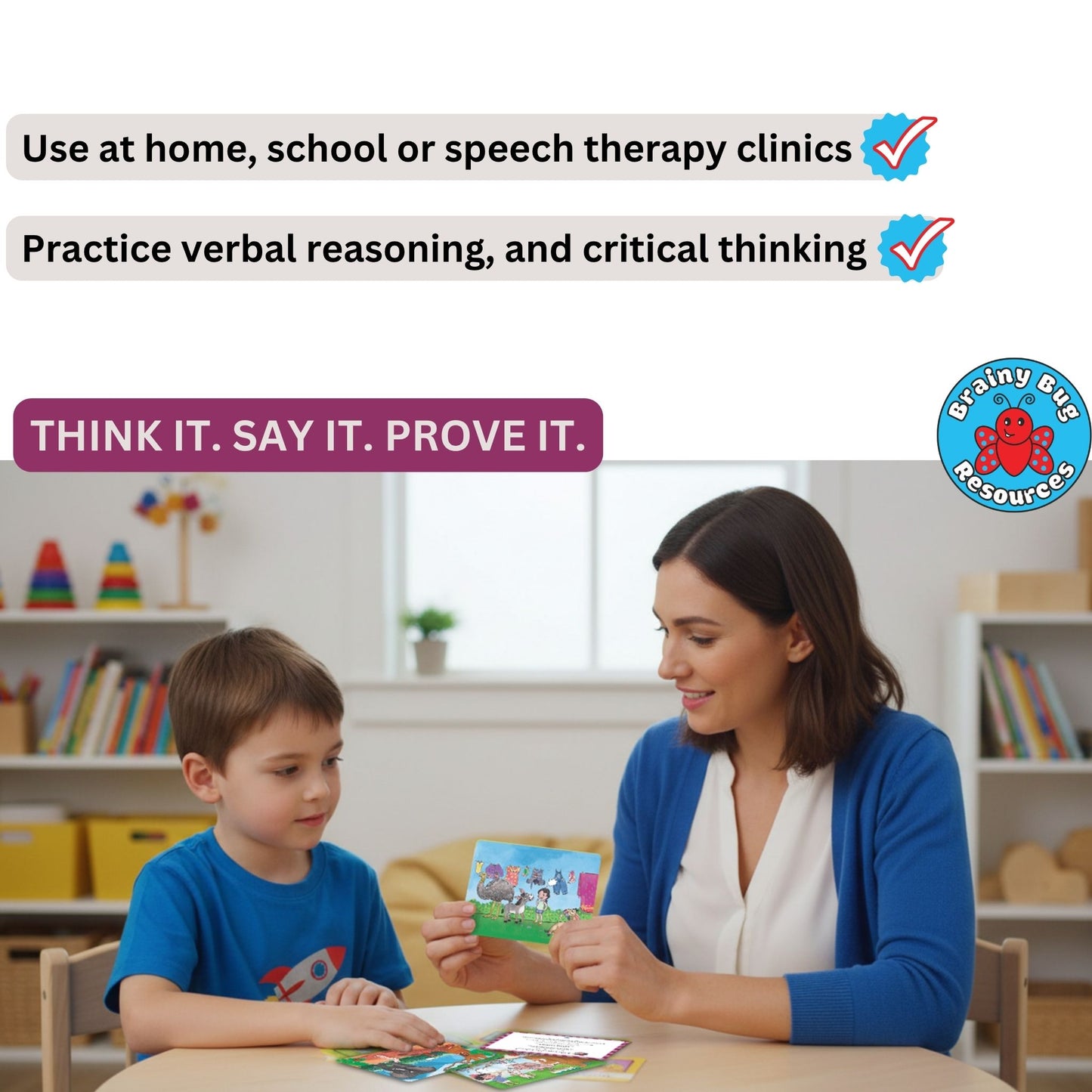 Super Solver 1: How Do You Know? – 30 Verbal Reasoning Flashcards, Ages 4+ | Brainy Bug Resources