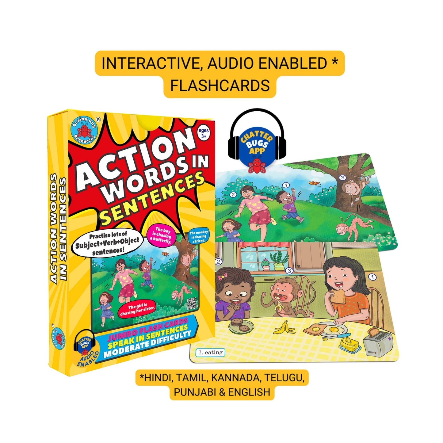 Action Words in Sentences - Verbs Practice Deck