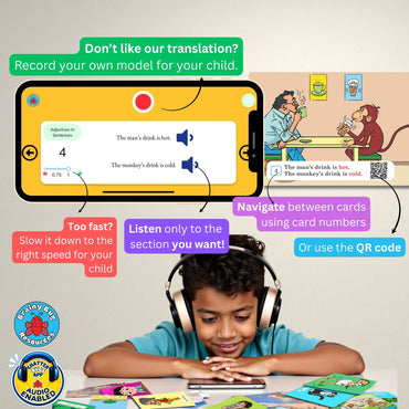 Adjectives in Sentences Audio-enabled Flashcards