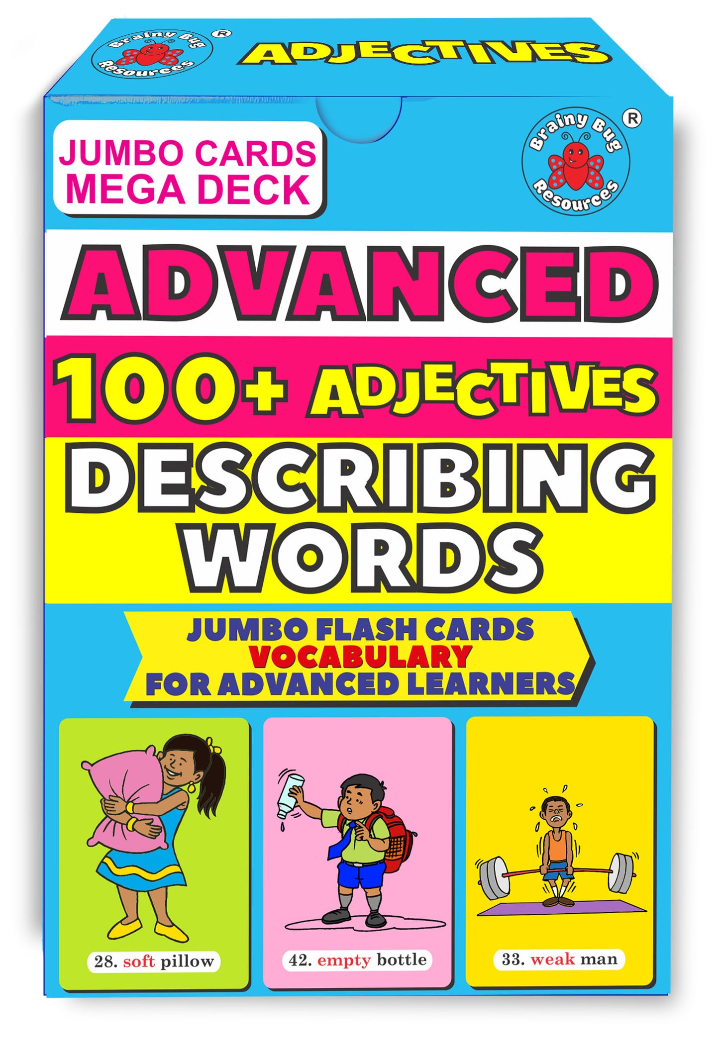 Adjectives Megadeck – 100+ Describing Words, Audio-Enabled, Ages 3+ | Brainy Bug Resources