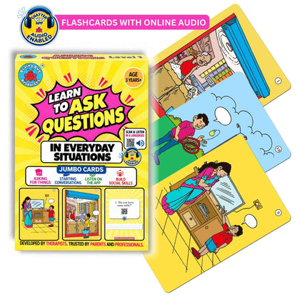 Learn to Ask Questions flashcards: box with sample cards