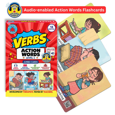 Action Words Level 1 Audio-Enabled Flashcards for Kids