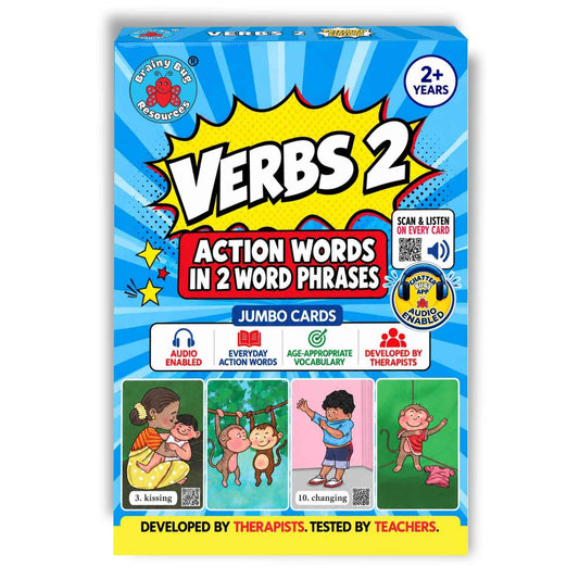 Action Words Level 2 Audio-enabled Verb Flashcards for Kids