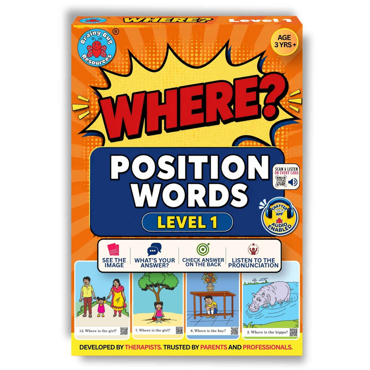 Where? Position Words Level 1 flashcards: box