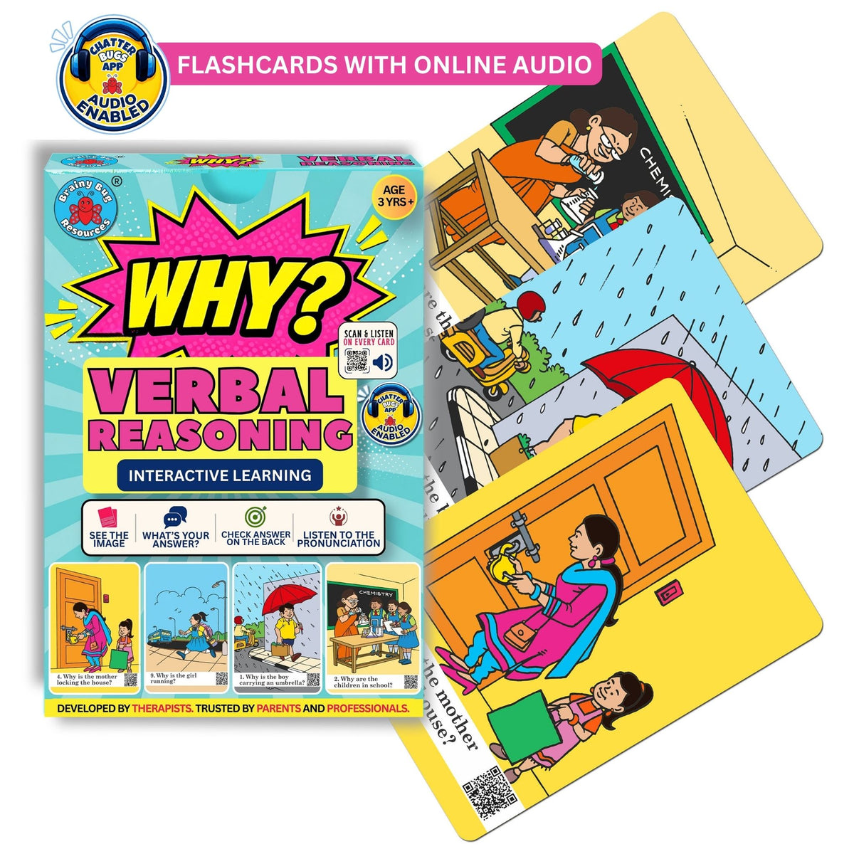 Why? Verbal Reasoning Part 3 flashcards: box with sample cards