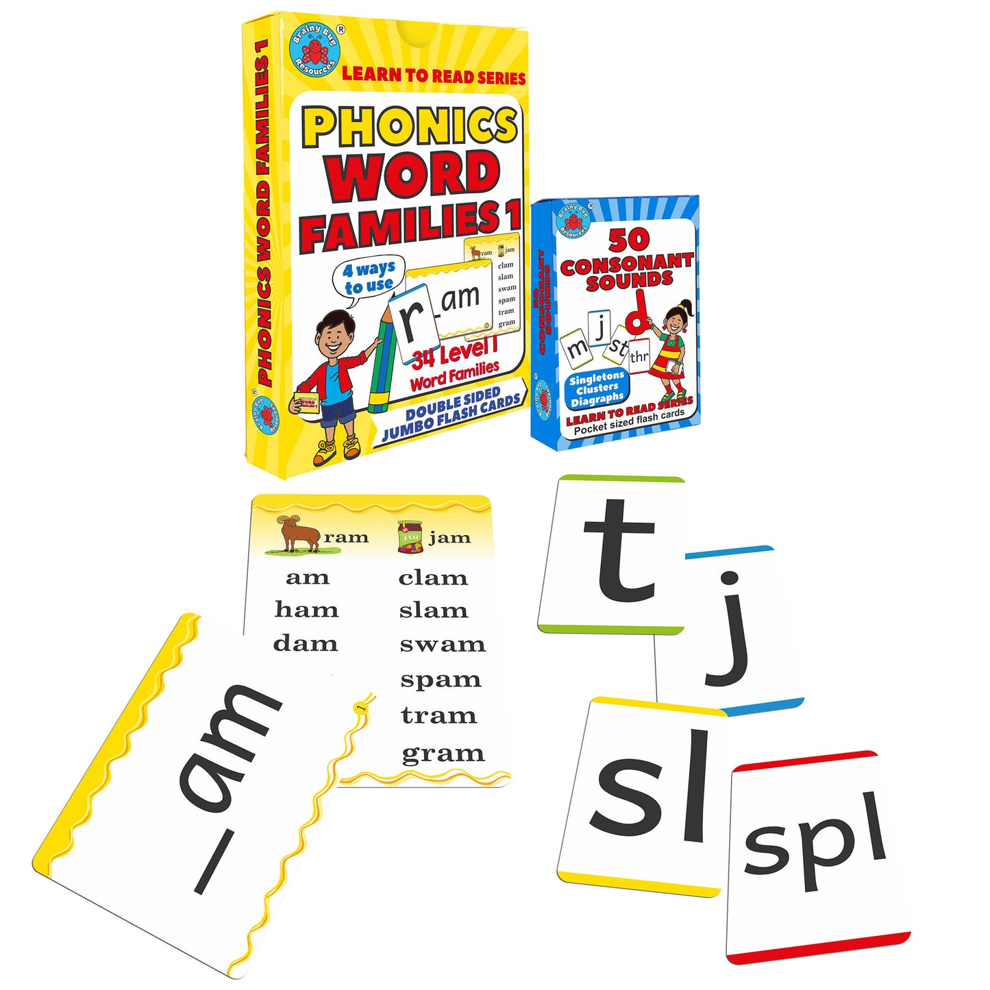 Word Families Level 1 – 34 Essential Phonics Word Families, Ages 4+ | Brainy Bug Resources
