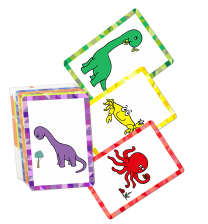 Colour Match card game: sample colour cards