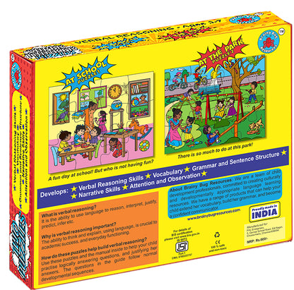 Super Thinker verbal reasoning puzzles: back of the box
